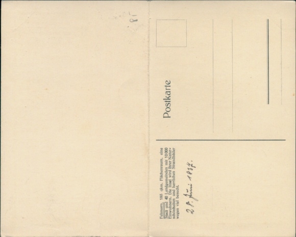 Folding maps Postcard Island Fehmarn Ostholstein
