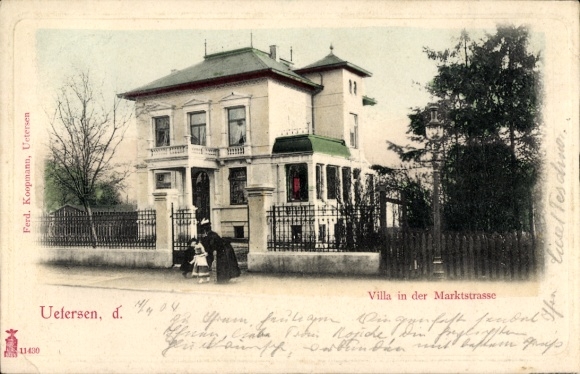 reliëfdruk Ak Uetersen in Sleeswijk Holstein, Villa in de Marktstraße