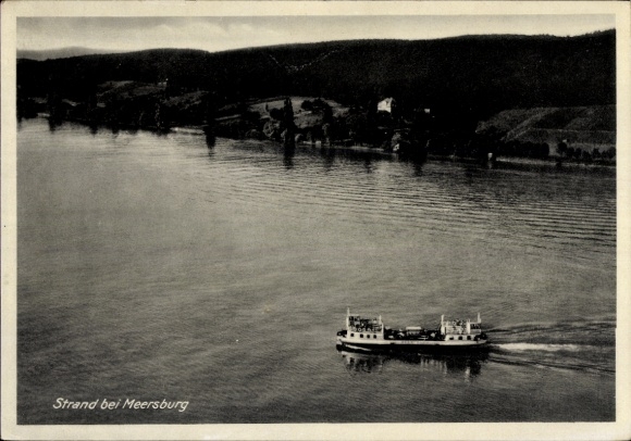 Postcard Meersburg on Lake Constance, aerial photograph