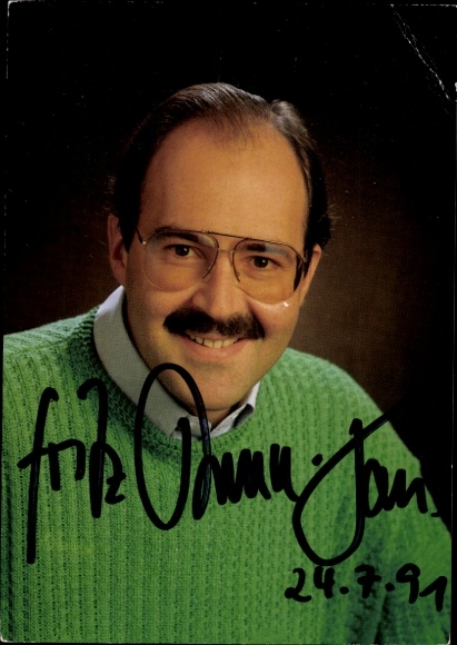 Postcard Moderator Fritz von Thurn und Taxis, Portrait, Autograph