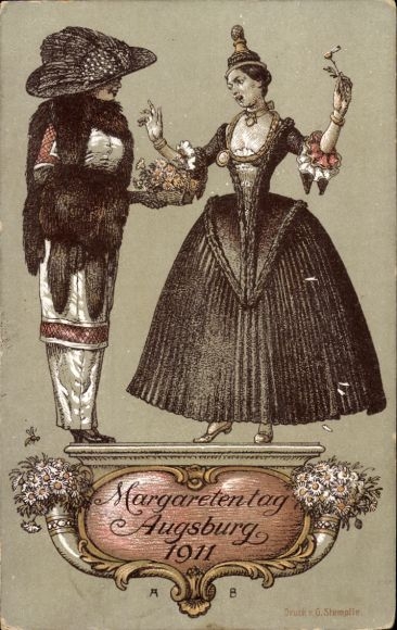 PC Augsburg in Swabia, Margaretentag 1911, pair