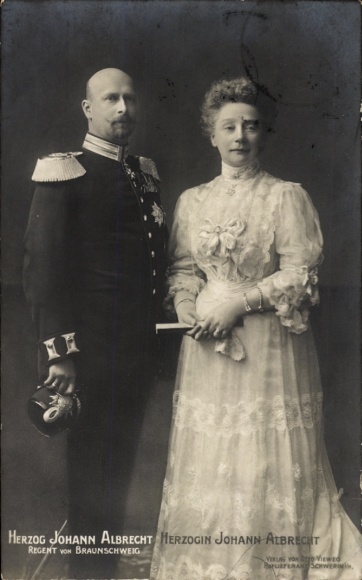 Ak Johann Albrecht, Herzog zu Mecklenburg, Regent von Braunschweig, Herzogin Elisabeth