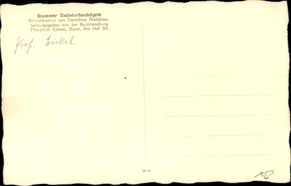 Postcard Bonn am Rhein, Bonn scholars' heads, man portrait, scholars