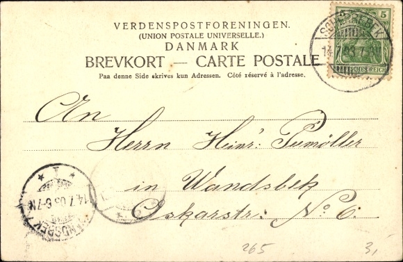 Postcard women in Danish costumes