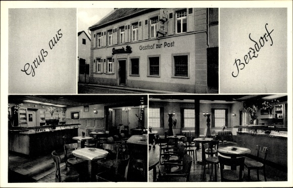 Postcard Berzdorf Wesseling Rhein Erft Kreis, Gasthof zur Post
