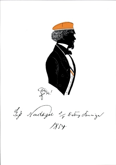 Studentika Postcard Famous Corps Students, VAC, Gustav Nachtigal 1854, Palaiomarchiae, German Consul General