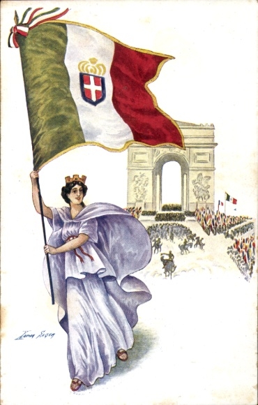 Kunstenaarskaart Sager, X., Triumph Day, Arc de Triomphe