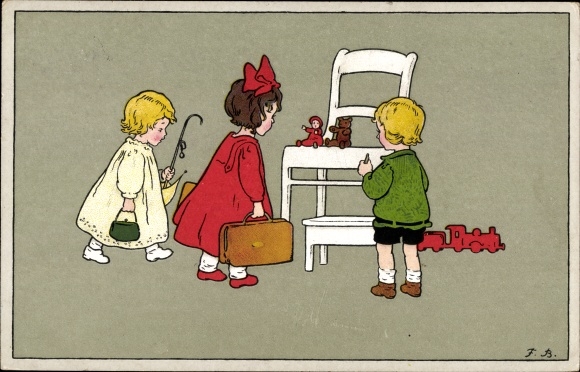 Artist PC Baumgarten, Fritz, please get in, children playing