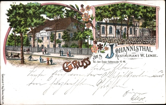 Chromo-Litho Berlin Treptow Johannisthal, Restaurant W. Lenze