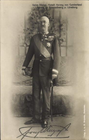 Ak Herzog von Cumberland, Ernst August Herzog zu Braunschweig u. Lüneburg, Portrait