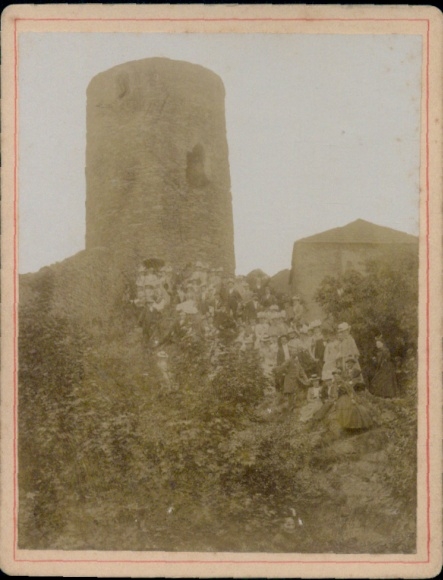 Cabinet Photo Strekov Schreckenstein Ústí nad Labem Aussig Elbe City, Excursion Party, 1900