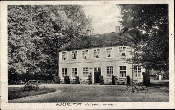 Ak Burgsteinfurt Steinfurt im Münsterland, Kaffeehaus im Bagno