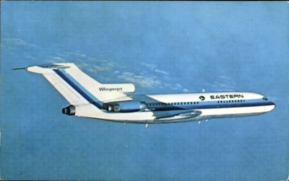 Postcard Altkötzschenbroda Radebeul Saxony, A Boeing 727 of Eastern Airlines in the air.