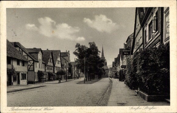 Ansichtkaart Bodenwerder in Nedersaksen, Große Straße