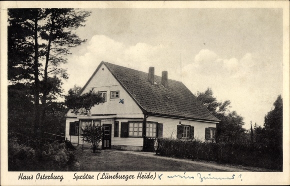Ak Sprötze Buchholz in de Noorderheide, dieetsanatorium Haus Osterberg