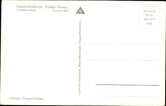 Ak Vlotho an der Weser, Jugendherberge