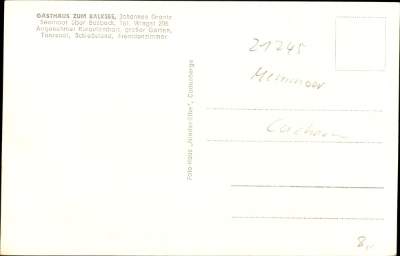 Postcard Seemoor Wingst in Lower Saxony, Inn zum Balksee, interior view