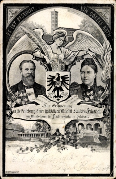 Ak Potsdam, Erinnerung, Beisetzung Ihrer Majestät Kaiserin Friedrich im Mausoleum der Friedenskirche