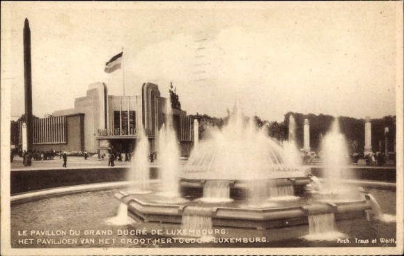 KP Bruxelles Bruksela, Ekspozycja 1935, Wystawa Światowa, Pavillon du Grand Duché de Luxembourg