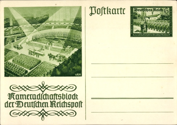 Ganzsachen Ak Kameradschaftsblock der Deutschen Reichspost