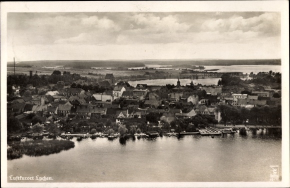 Ak Lychen in der Uckermark, Panorama, Fliegeraufnahme