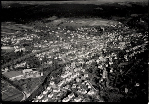 Postcard Lorch in Rheingau Hesse, town view of Lorch