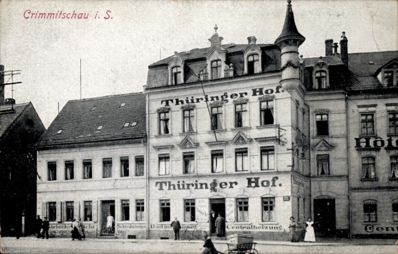 Ak Crimmitschau Sachsen, Hotel Thüringer Hof