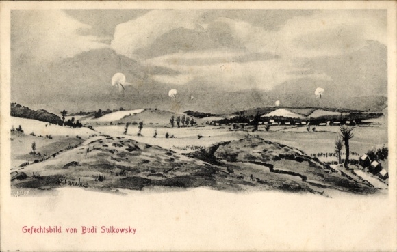 KP Budi Sulkowsky, obraz batalistyczny, rosyjsko-polski teatr wojny 1914-1915