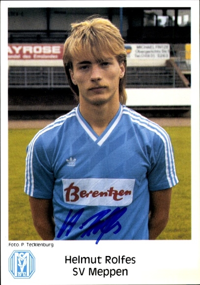 Autogrammkarte Fußballer Helmut Rolfes, SV Meppen, Autogramm
