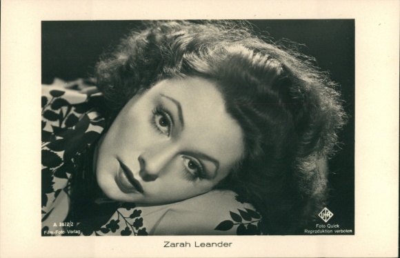 Ak-actrice Zarah Leander, portret
