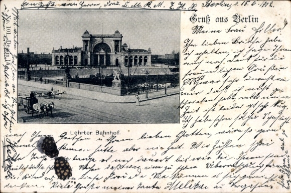 Ak Berlin Tiergarten Moabit, Lehrter Bahnhof