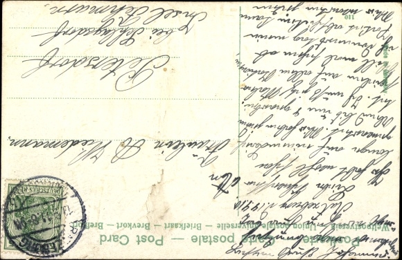 Song Embossed Postcard Bergmannslied, woman with child, loud noise from the mine, mine accident