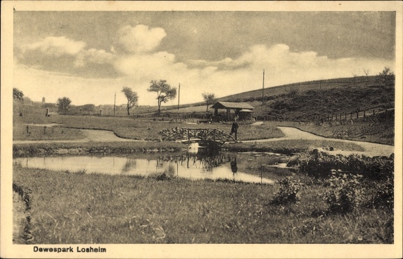Postcard Losheim am See in the district of Merzig Wadern, Dewespark