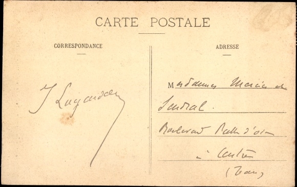 Postcard Rosporden Finistère, children in costumes