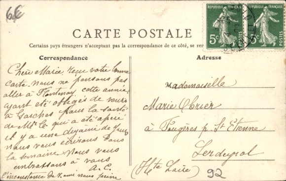 Postcard Garches Hauts de Seine, Villeneuve Park, Bridge