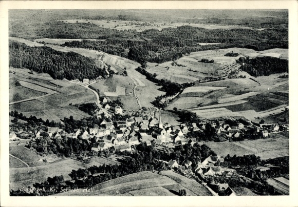 Ak Bühlerzell in Württemberg, luchtfoto
