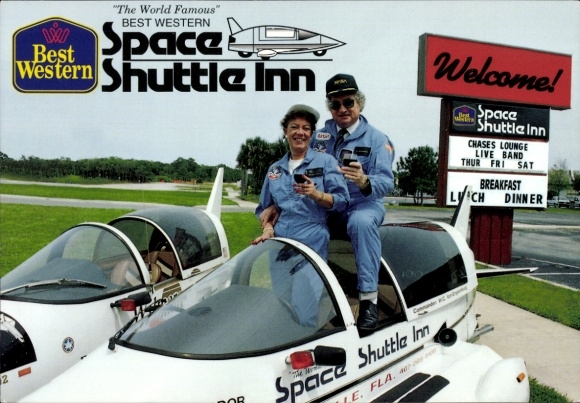 Postcard Titusville Florida, Best Western, Space Shuttle Inn, Kennedy Space Center