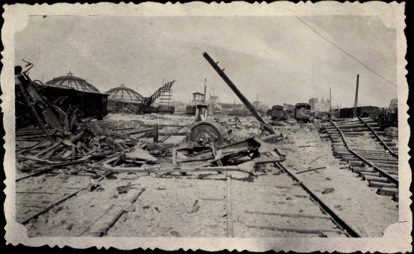 Foto Noisy le Sec Seine Saint Denis, Bombardements 1944, la Gare, Kriegszerstörungen, II WK