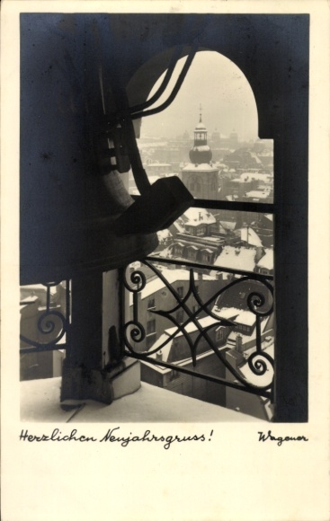 Ak Glückwunsch Neujahr, Glockenturm, Glocke