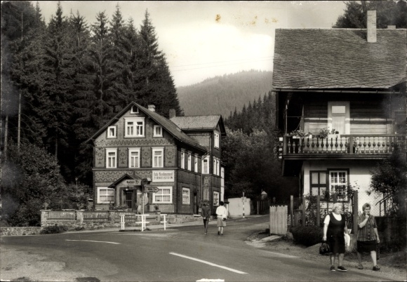 Postcard Mellenbach Glasbach im Schwarzatal Thuringia, restaurant Zirkelstein