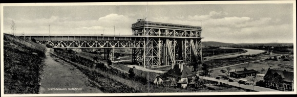 Folding PC Niederfinow district of Barnim, boat lift, river section, surroundings