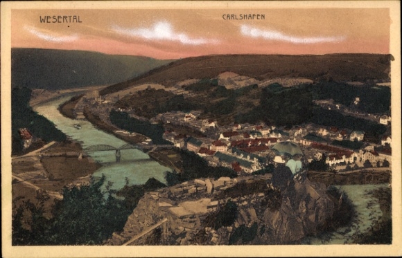 Postcard Bad Karlshafen on the Weser, general view