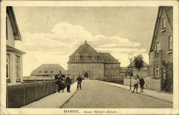 Ak Marne in Holstein Dithmarschen, Kaiser Wilhelm-Schule