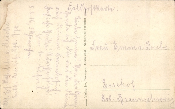 Postcard Herbesthal Lontzen Wallonia Liège, Herbesthal - bridge, railway line Cologne-Aachen-Brussels-...