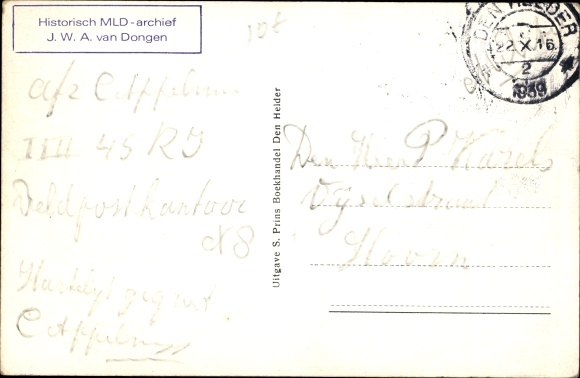 Postcard Texel North Holland Netherlands, Vilegkamp de Mok, Dutch aircraft