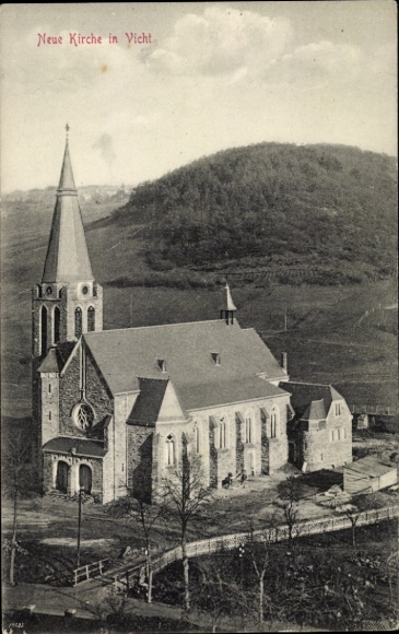 Postcard Vicht Stolberg in the Rhineland, New Church
