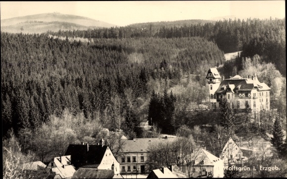 Postcard Wolfsgrün in the Ore Mountains, holiday home Gasthof Sächsischer Hof
