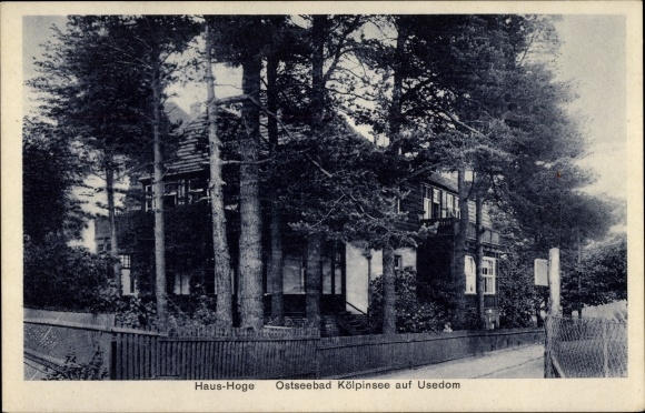 Postcard Ostseebad Kölpinsee on Usedom, Haus Hoge