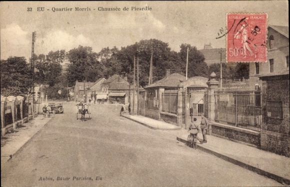 Postcard Eu Seine Maritime, Morris district, Chaussée de Picardie