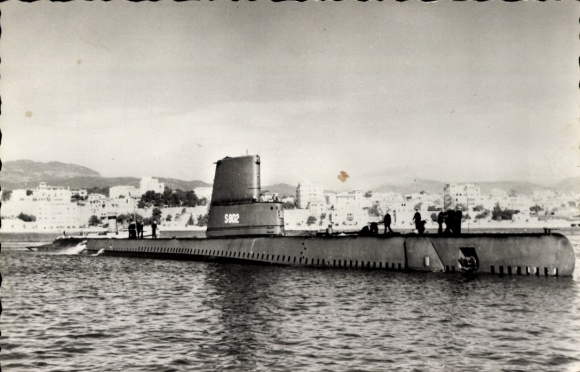 Postcard Dutch submarine Walrus